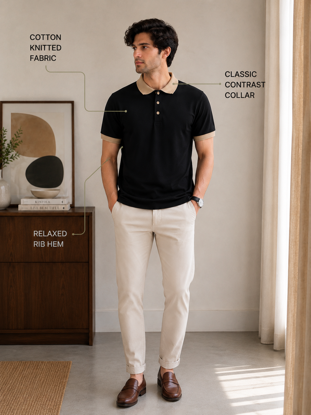 Trend Tee-Black Old Money Polo Shirt