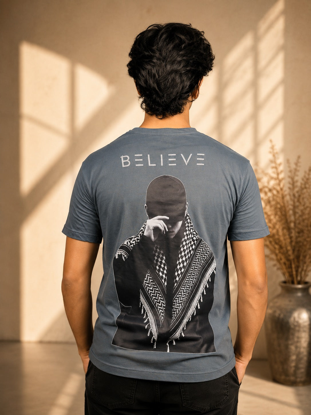 Trend Tee- Charcoal Printed Tee
