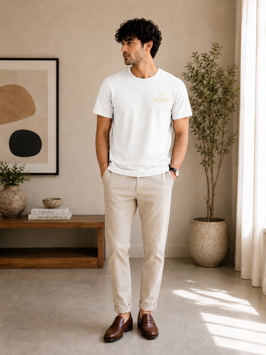 Trend Tee - Royal White