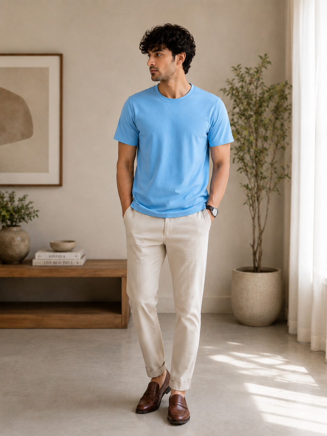 Trend Tee-Azure Blue
