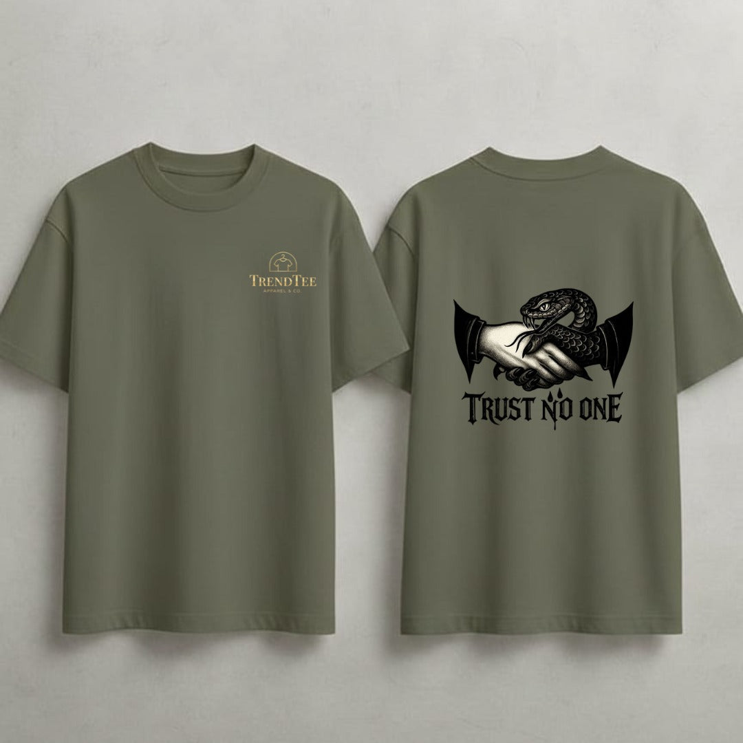 Trend Tee- Olive Green Printed Tee