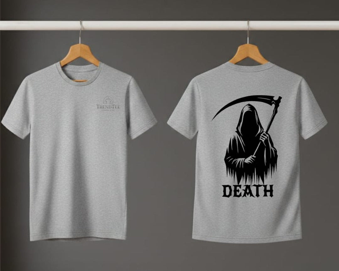 Trend Tee-Heather Gray Printed Tee
