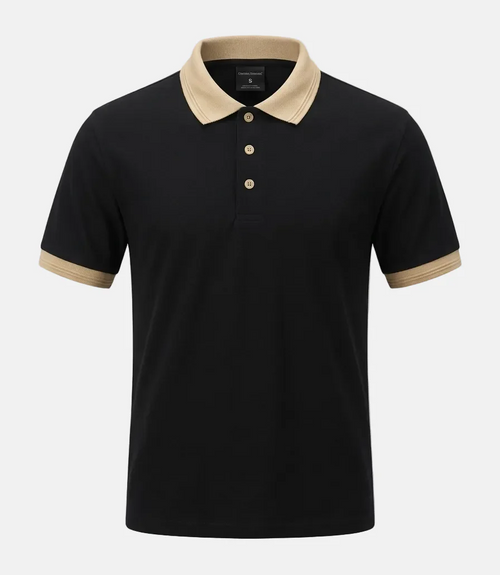 Black Old Money Polo Shirt