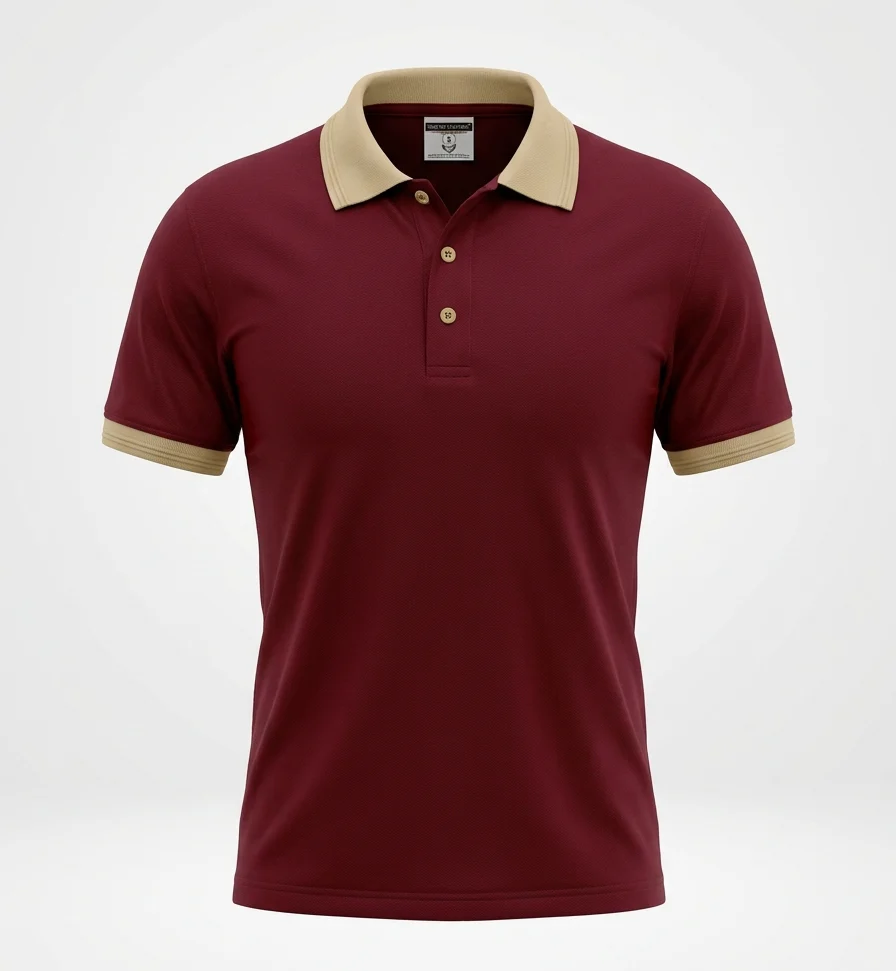 (Maroon) Old Money Polo Shirt