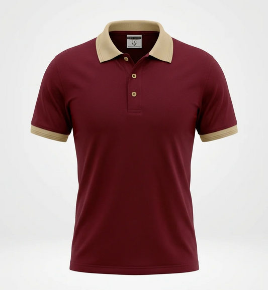 Trend Tee-(Maroon) Old Money Polo Shirt